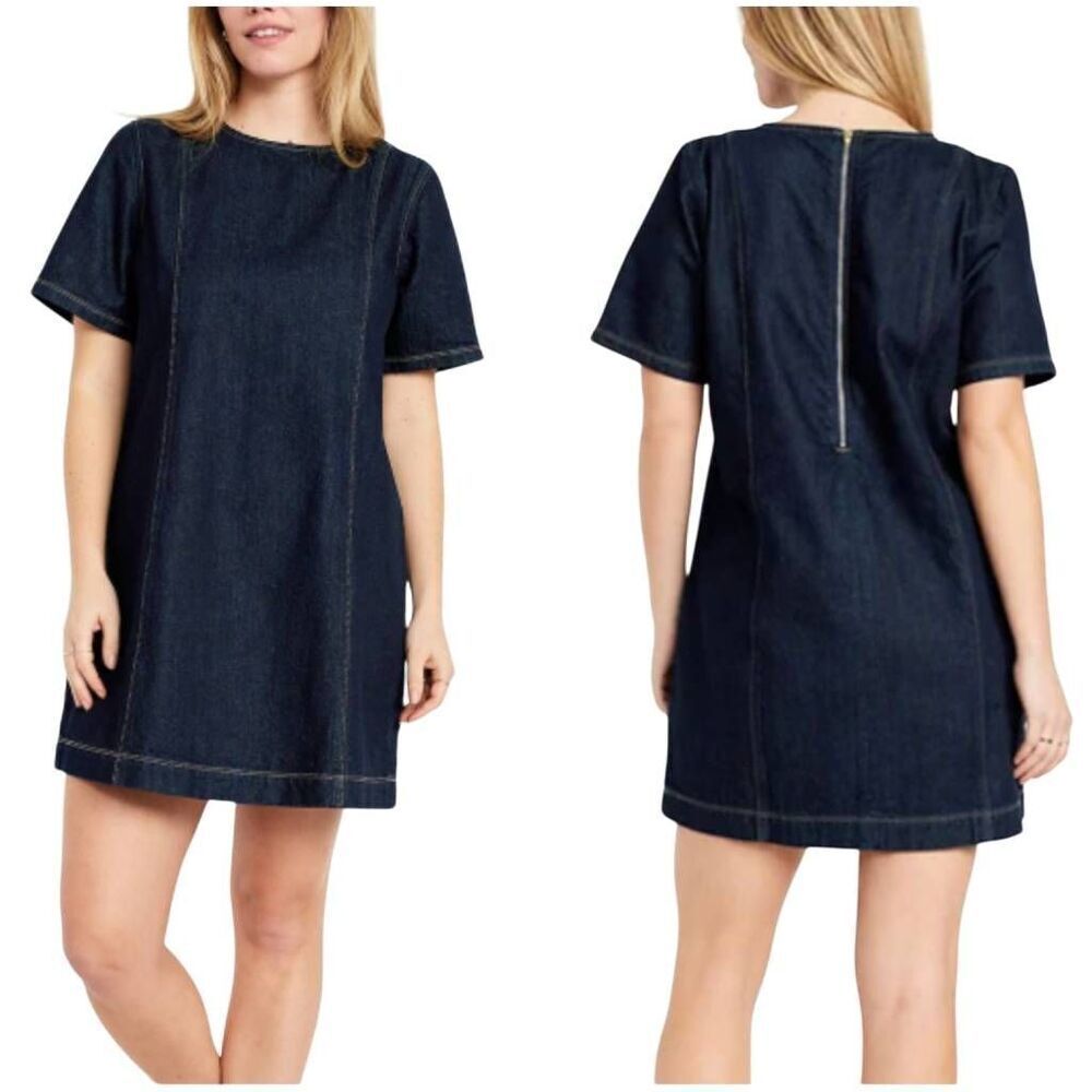 Old Navy Denim Blue Mini Dress Size XL Petite